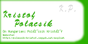 kristof polacsik business card